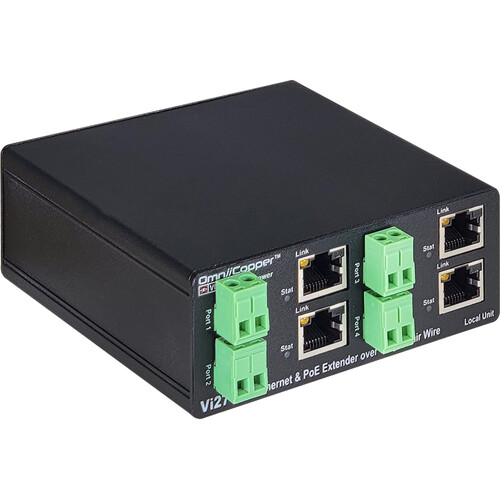 Vigitron OmniiCopper Vi27004 4-Port 10/100 Mb Ethernet PoE Receiver