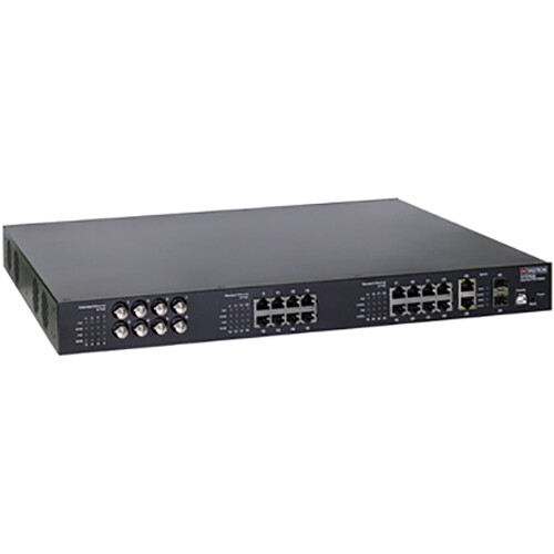Vigitron Vi32026 24-Port 10/100 Mb/s Coax & RJ45 PoE Compliant Managed Switch
