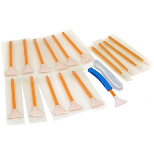 VisibleDust DHAP Orange 1.3x Vswabs Corner Swabs and CurVswab Handle Set