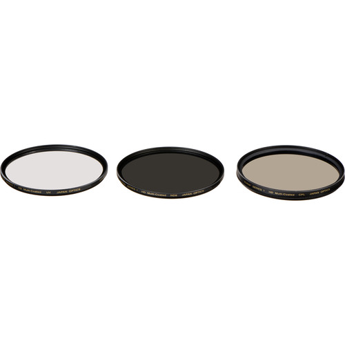 Vivitar 67mm UV Circular Polarizer and Solid Neutral Density 0.9 Three-Piece Filter Kit