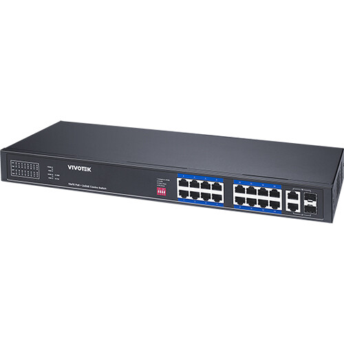 Vivotek AW-FGT-180P-250 16-Port 100Mb PoE+ Compliant Unmanaged Network Switch