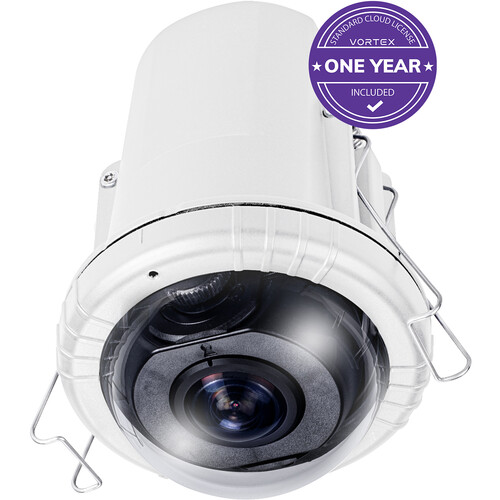 Vivotek FE912-H-1Y Vortex Premium Series 12MP 360 Recessed Indoor Fisheye Camera with 1.22mm Lens (1-Year VSaaS License)