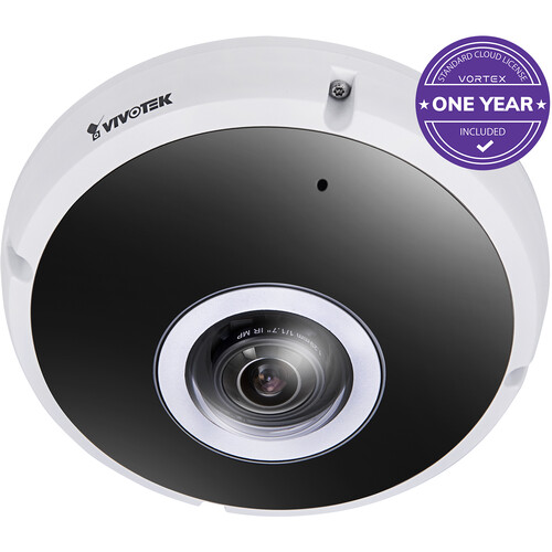 Vivotek FE931-EHV-1Y Vortex Premium 12MP Outdoor Vandal-Proof 360 Fisheye Camera (1-Year License)
