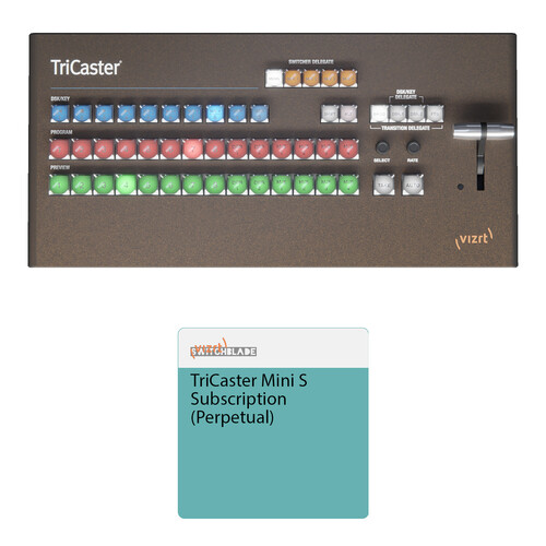 Vizrt TriCaster Mini 4K Control Surface + Mini S License Bundle (Perpetual)