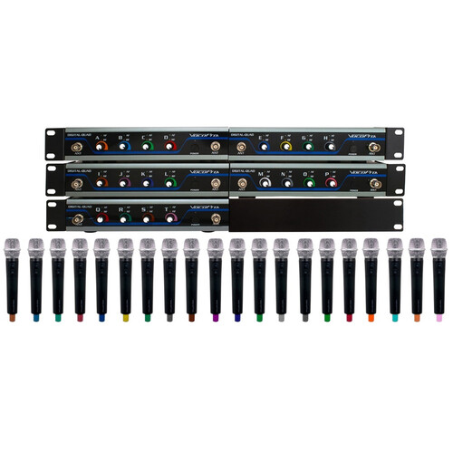 VocoPro Digital-Acapella-20 Wireless System with 20 Handheld Microphones (500 to 900 MHz)