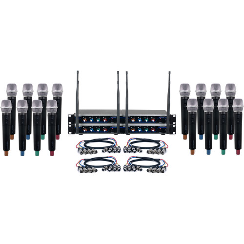 VocoPro Acapella-16 Sixteen-Channel Digital Wireless System with Handheld Microphones