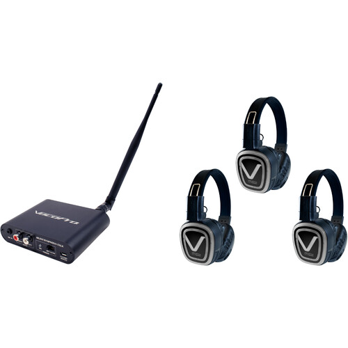 VocoPro Silent Disco Pro 103 Long-Range Event Package (1 Transmitter 3 Headphone Receivers)