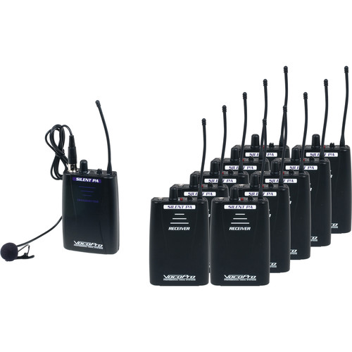 VocoPro SilentPA-Tour10 - Portable 16-Channel Wireless Listening System (Bodypack Transmitter 10 Users)