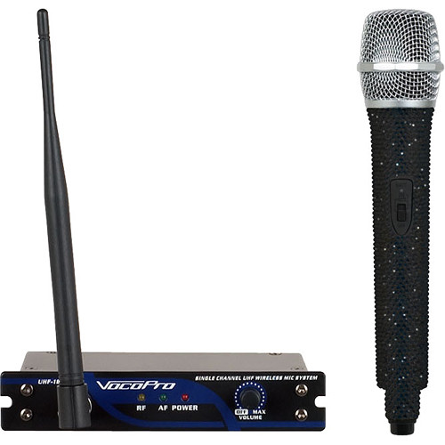 VocoPro UHF-18-E-Diamond Single-Channel Handheld Wireless Microphone System (913.3 MHz Jet Black)