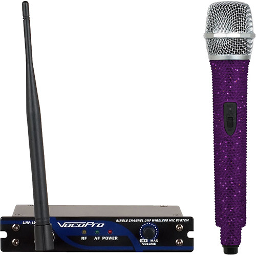 VocoPro UHF-18-F-Diamond Single-Channel Handheld Wireless Microphone System (916.3 MHz Amethyst)