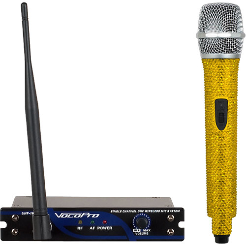 VocoPro UHF-18-J-Diamond Single-Channel Handheld Wireless Microphone System (905.8 MHz Amber)