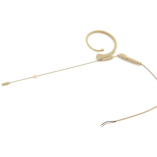 Voice Technologies VT901 Earhanger Microphone with Unterminated (2-Wire Pigtail) Connector (Beige)