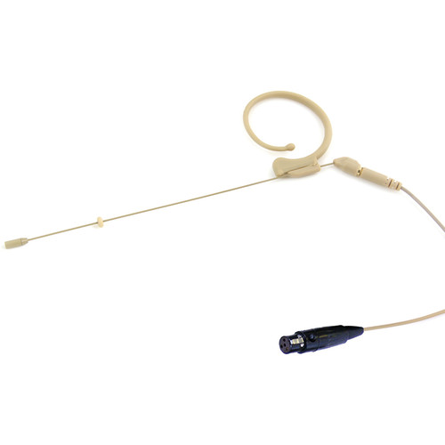 Voice Technologies VT901 Earhanger Microphone with TA4F Connector for Shure and Sabine Wireless (Beige)