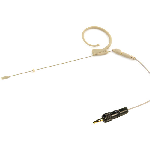 Voice Technologies VT901 Earhanger Microphone with 3.5mm TRS Locking Connector for Sennheiser EW G4/G3/G2 Series Wireless (Beige)