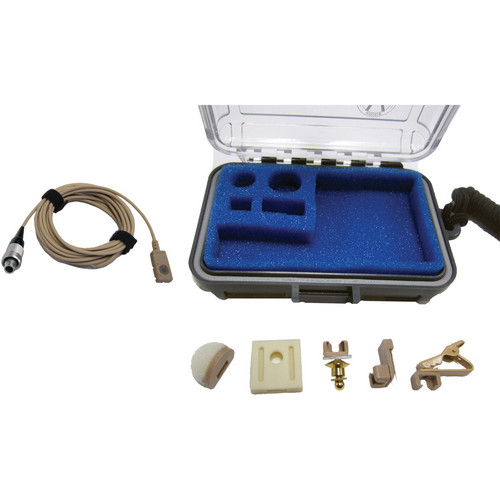 Voice Technologies VT506 Waterproof Miniature Omni Lavalier Microphone with Lemo 3-Pin Connector for Sennheiser SK50/2000 Series/Audio Ltd. miniTX/Zaxcom (Beige)