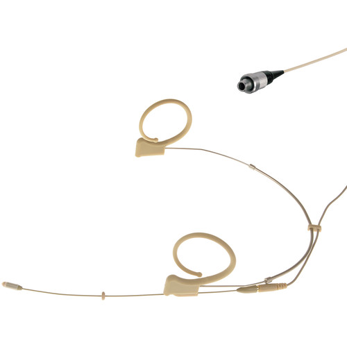 Voice Technologies VT DUPLEX Omni Headset Microphone with LEMO 3-Pin Connector for Sennheiser Transmitters (L/XL Beige)