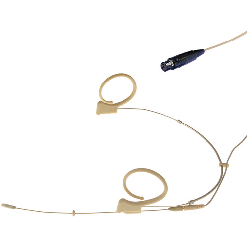 Voice Technologies VT DUPLEX Omni Headset Microphone with TA4F Connector for Shure Transmitters (S/M Beige)