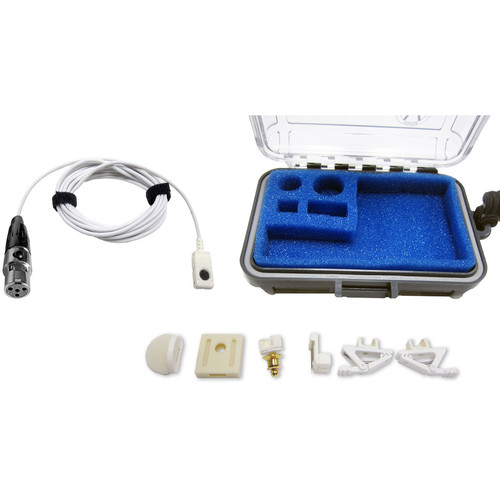 Voice Technologies VT500WA Water Adventure Miniature Lavalier Microphone with TA4F for Shure Wireless Transmitters (White)