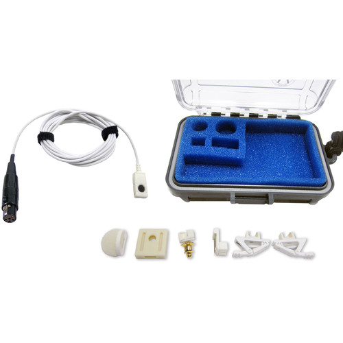 Voice Technologies VT500WA Water Adventure Miniature Lavalier Microphone with TA5F for Lectrosonics Wireless Transmitters (White)