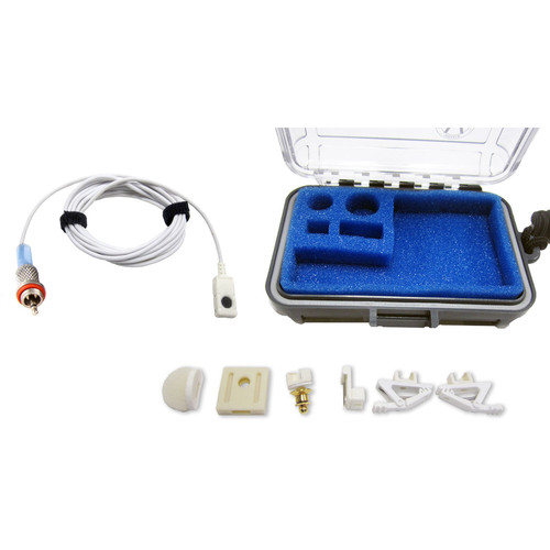 Voice Technologies VT500WA Water Adventure Miniature Lavalier Microphone with WPMC for Lectrosonics Transmitter (White)