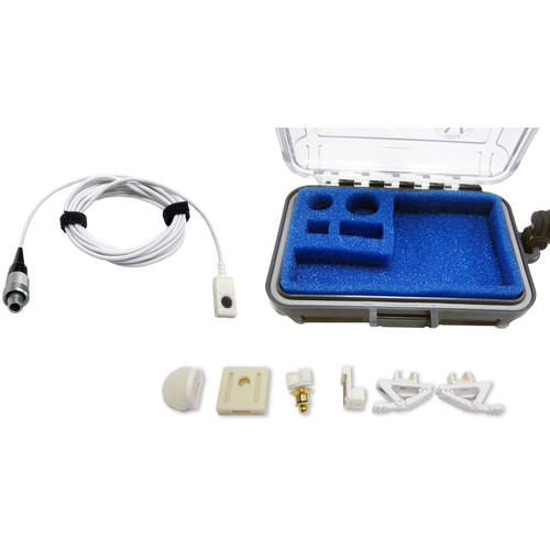 Voice Technologies VT506WA Water Adventure Miniature Lavalier Microphone with 3-Pin Lemo for Sennheiser Wireless Transmitters (White)