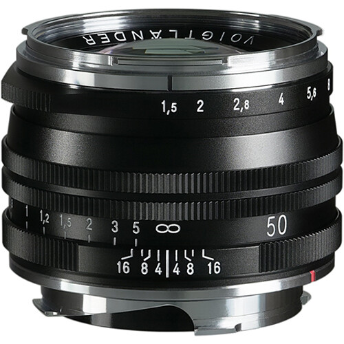Voigtlander Nokton Vintage Line 50mm f/1.5 Aspherical II VM Single-Coated Lens, Black