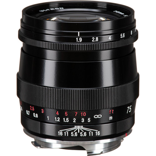 Voigtlander Ultron 75mm f/1.9 Lens (Single Coated Black)