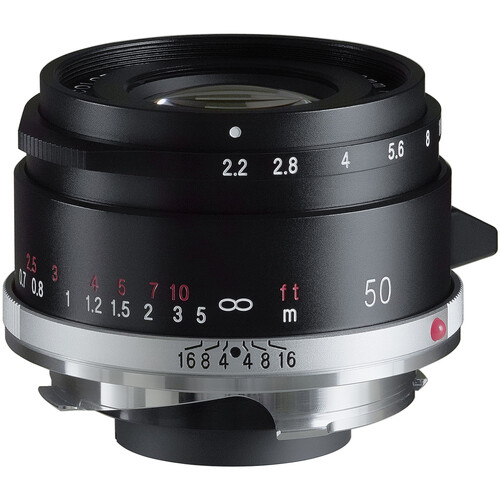 Voigtlander 50mm f/2.2 Color-Skopar VM Lens (Leica M Black)