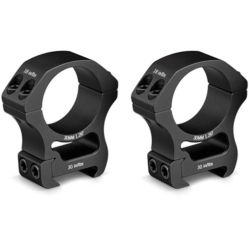 Vortex Pro Series Riflescope Ring Pair (30mm Aluminum High Matte Black)