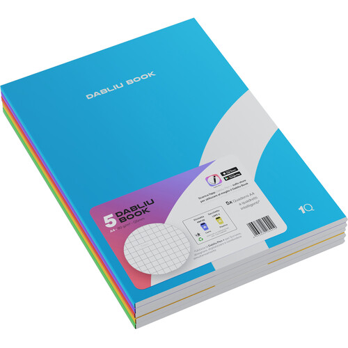 Wacebo DabliuPen+ Soft Cover Notebook (5mm 80 Pages 5-Pack)