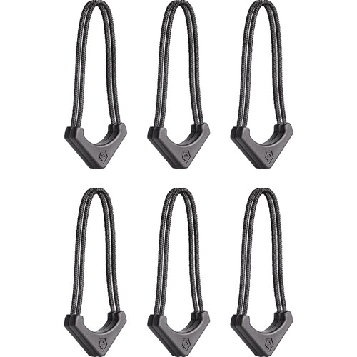 WANDRD WORRYLESS Locking Zipper Puller (Black 6-Pack)