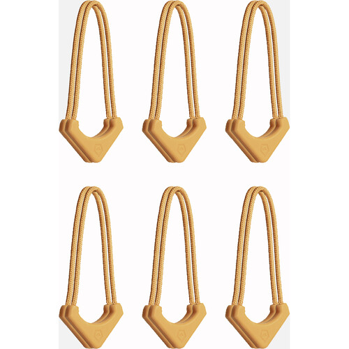 WANDRD WORRYLESS Locking Zipper Puller (Dallol Yellow 6-Pack)