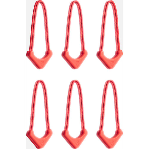 WANDRD WORRYLESS Locking Zipper Puller (Red 6-Pack)
