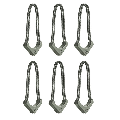 WANDRD WORRYLESS Locking Zipper Puller (Wasatch Green 6-Pack)