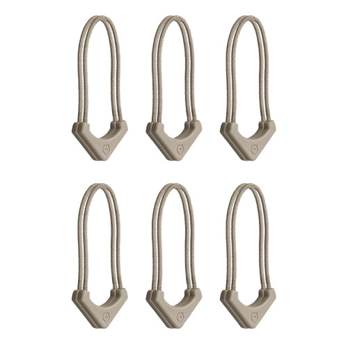 WANDRD WORRYLESS Locking Zipper Puller (Yuma Tan 6-Pack)