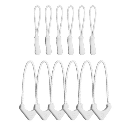 WANDRD Standard Zipper Puller (Cloudbreak White 12-Pack)
