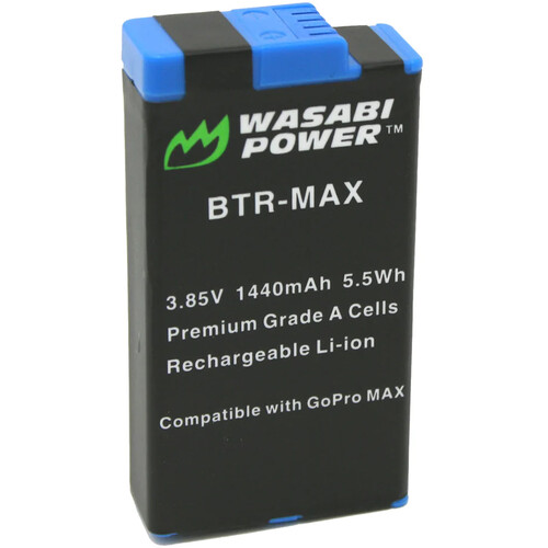 Wasabi Power Rechargeable Lithium-Ion Battery Pack for GoPro MAX (3.85V 1440mAh)