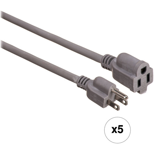 Watson AC Power Extension Cord 5Pack ACE161.5GK B&H Photo Video