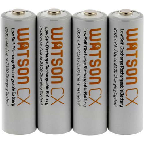 Watson CX AA Rechargeable NiMH Batteries (1.2V 2000mAh 4-Pack)