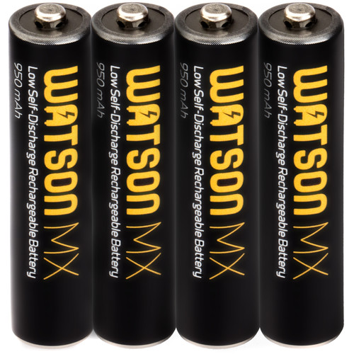 Watson MX AAA NiMH Rechargeable Batteries (4-Pack 1.2V 950mAh)