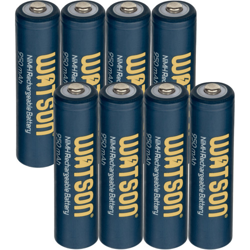 Watson AAA NiMH Rechargeable Batteries (950mAh 1.2V 8-Pack)