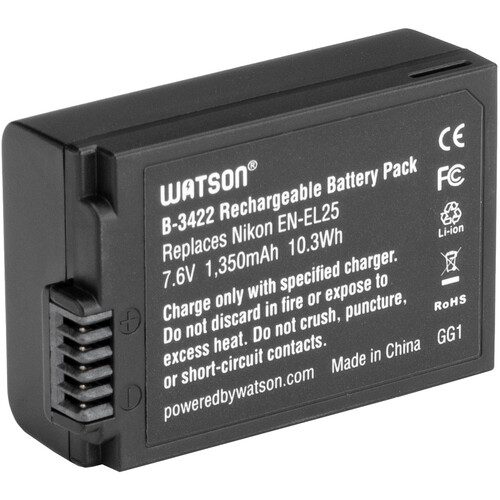 Watson EN-EL25 Lithium-Ion Battery Pack (7.6V 1350mAh)