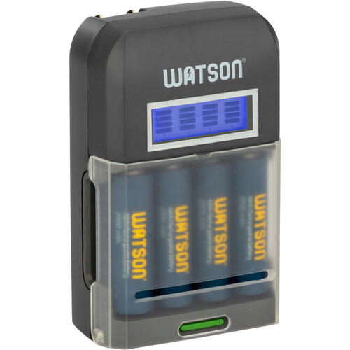 Watson 4-Bay Rapid Charger with LCD and 4 AA NiMH Batteries (2500mAh)