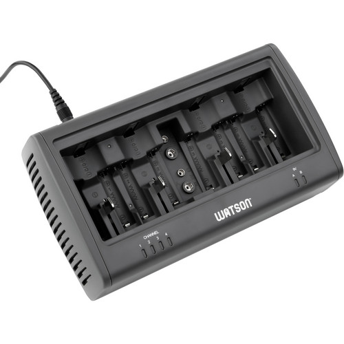 Watson Universal 8Bay Charger for AA, AAA, C, D and 9V NMU8C