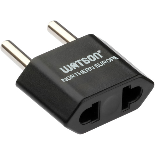 Watson 2-Prong USA to 2-Prong Schuko Type-F Power Adapter Plug