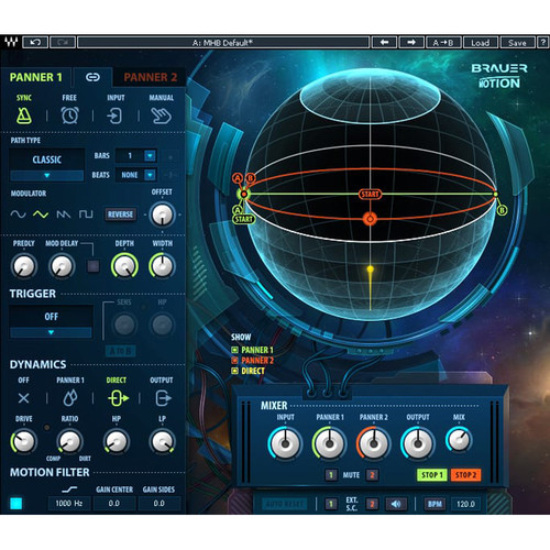 Waves Brauer Motion - Circular Stereo Auto-Panning Software for Mixing and Sound Design (Download)