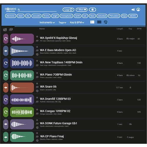Waves Cosmos AI-Powered Sample Finder App (Download)
