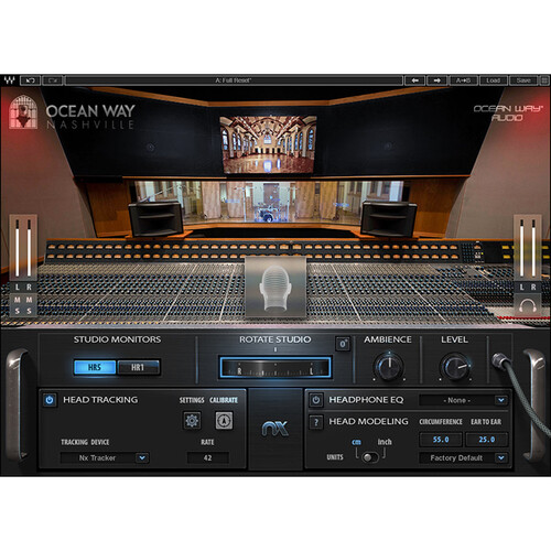 Waves Nx Ocean Way Nashville Virtual Mix Room Plug-In for Headphone Monitoring (Download)