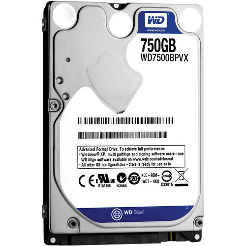 WD 750GB WD Blue 2.5" SATA OEM Internal Hard WD7500BPVX