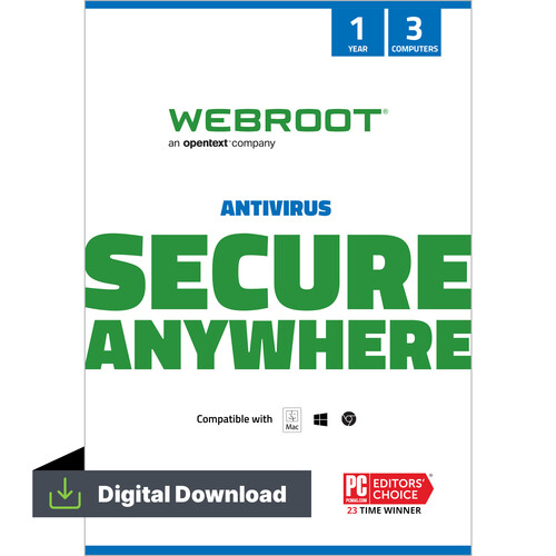 Webroot AntiVirus (3 Devices 1 Year)